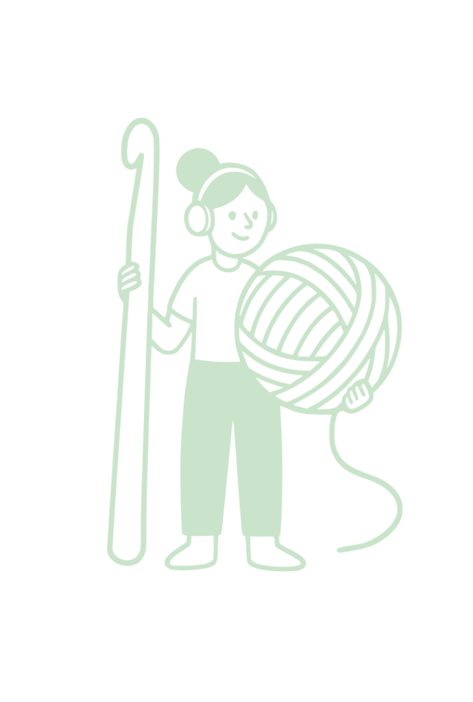 práctica guiada de crochet consciente